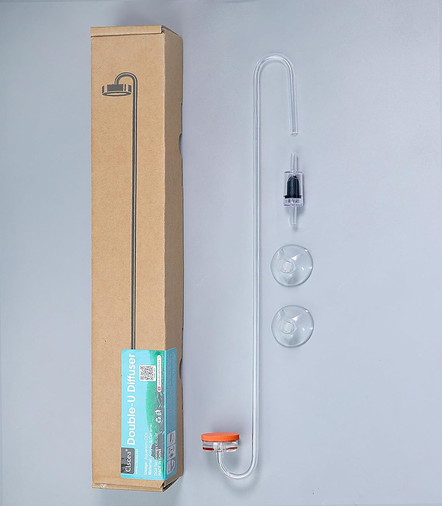 Acrylic CO2 Diffuser for Aquarium Planted Tank, Hooked Version-30Cm