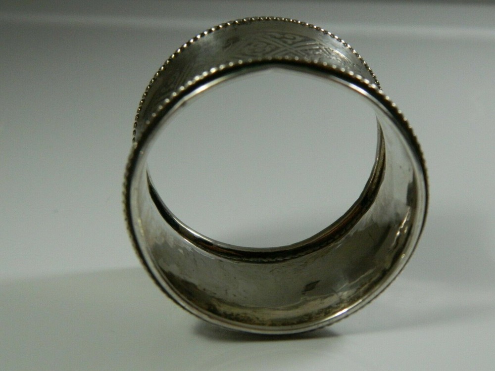Antique 800 Silver Napkin Ring "Moritz" name engraving