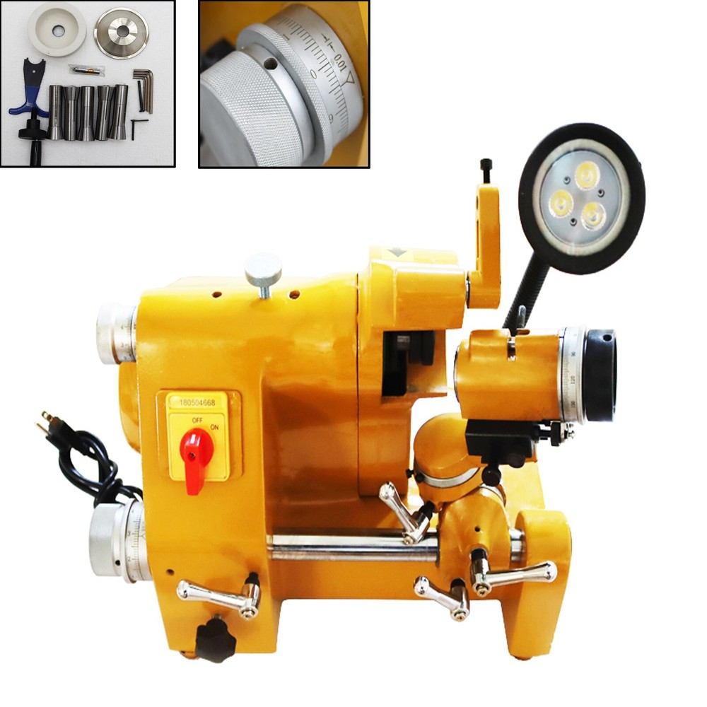 R8 Collect Grinder Sharpener Multi-function End Mill Lathe Drill Bit Tool 110V