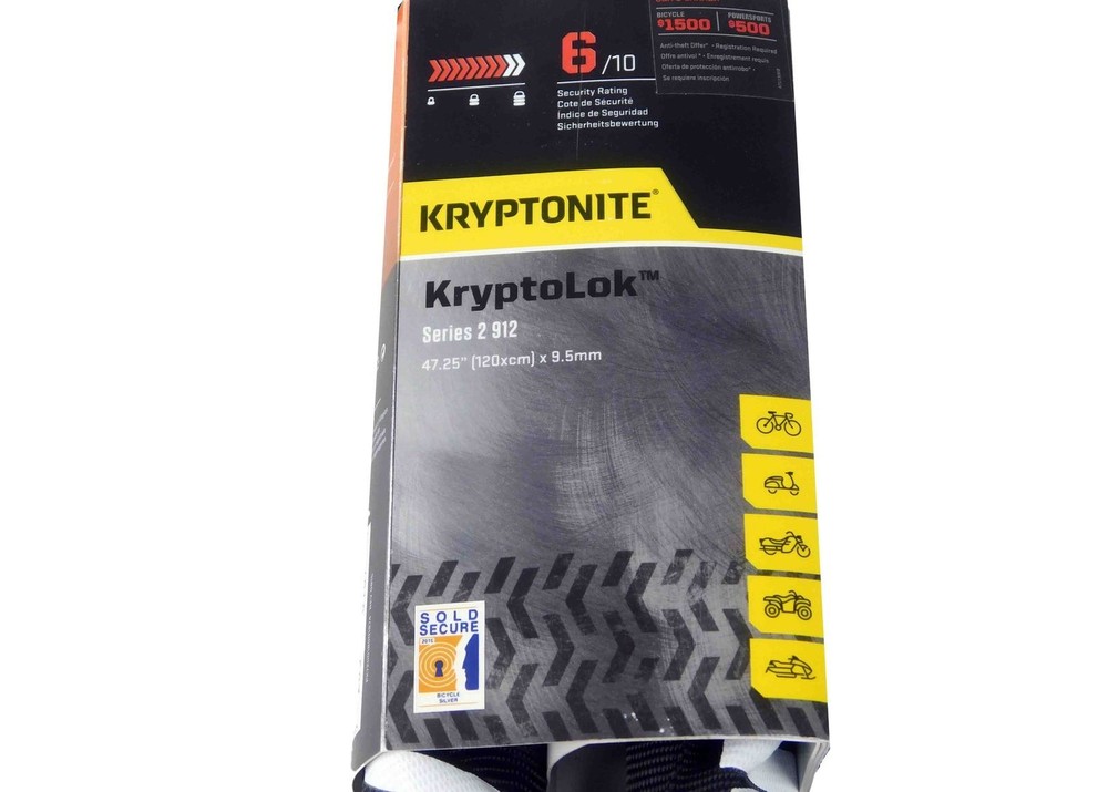 Kryptonite KryptoLok Series 2 912 4 ft Integrated Chain 2-Pack