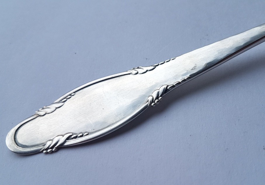Large Serving Spoon/ Serving Spoon, Denmark, 830 Silver, circa 1925 K795