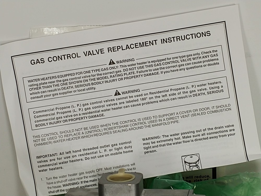 ProSelect PSW12703 Temperature Control Valve Nat Gas Water Heaters,..TW-36