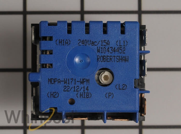 New Genuine OEM Whirlpool Range Dual Surface Element Control Switch WPW10434452