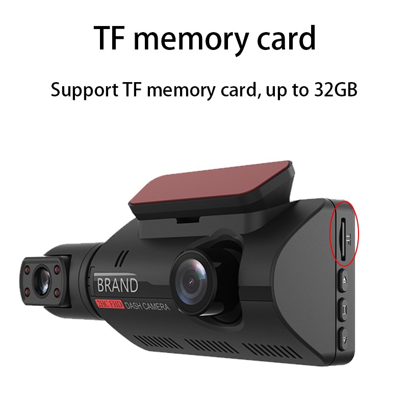 3 inch Car DVR G-sensor Front+Inside Camera Driving Video Recorder Touch Screen