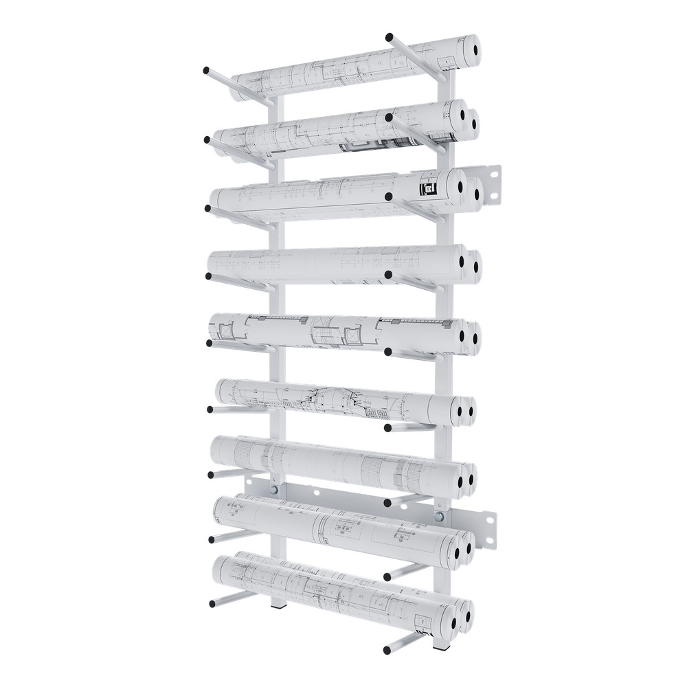Wall Mount Blueprint Storage Rack Display Rack File Holder For Drawings Artwork