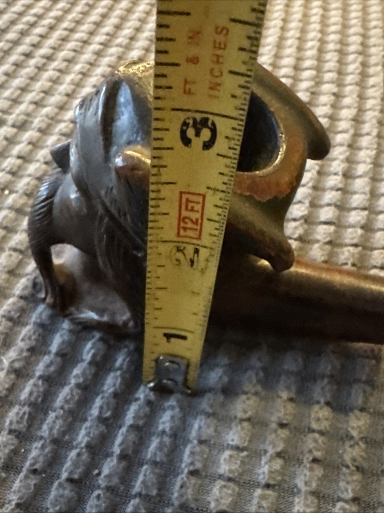 Carved Briar Pipe-Viking Warrior-As Found
