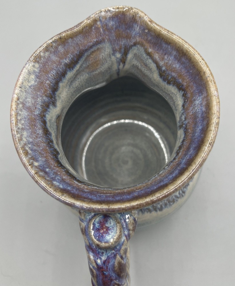 Kennith Merrill Ceramic Pitcher. Blues, Purples, And Browns.