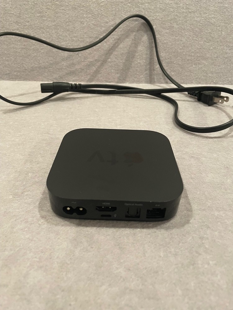 APPLE TV BLACK MODEL A1469 WITH POWER CABLE 3RD GEN