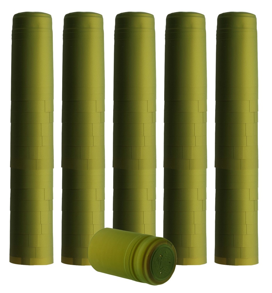 Home Brew Ohio Metallic Lime Green PVC Shrink Capsules 100 count
