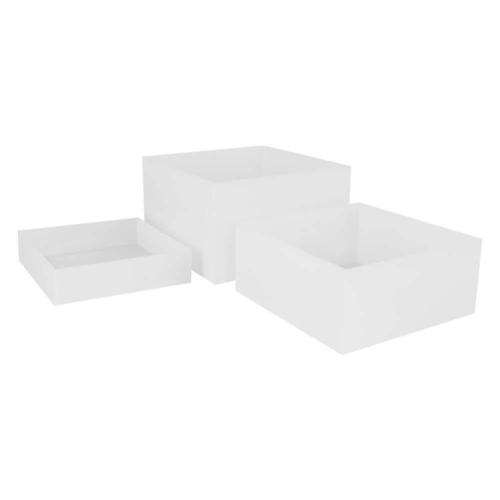 Acrylic Cube Dessert Table Display Nesting Riser with Hollow Bottoms 8"+9"+10"