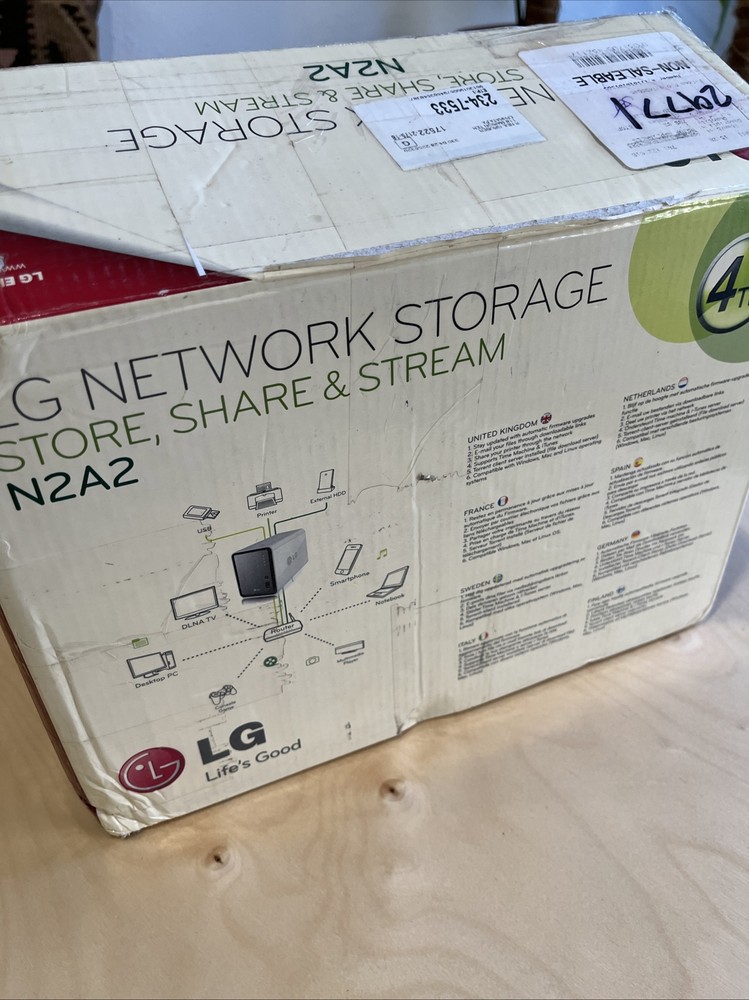 LG NETWORK STORAGE N2A2 EXTERNAL HDD 4TB