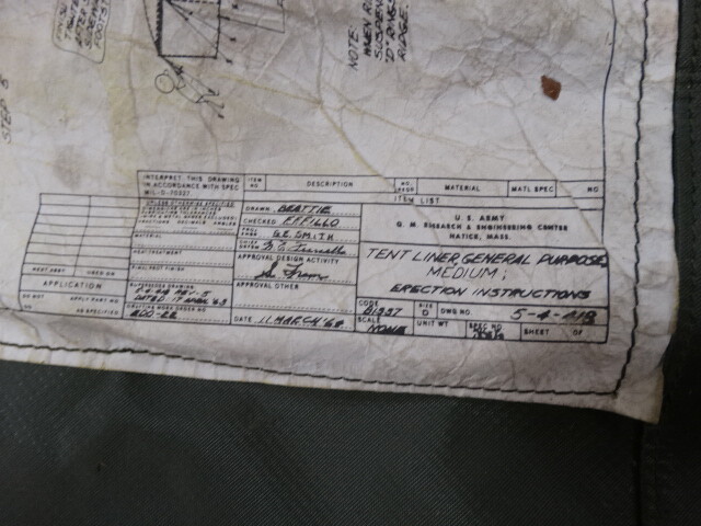 US Military G.P. Medium Tent Liner