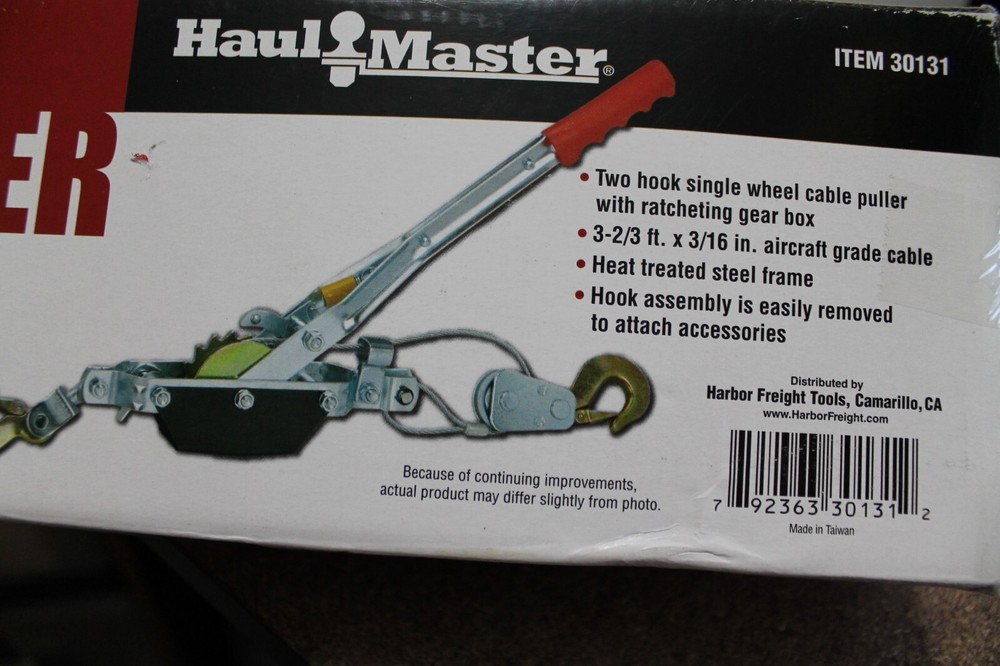 Haul Master 1200 lb. Cable Winch Puller 30131 NEW