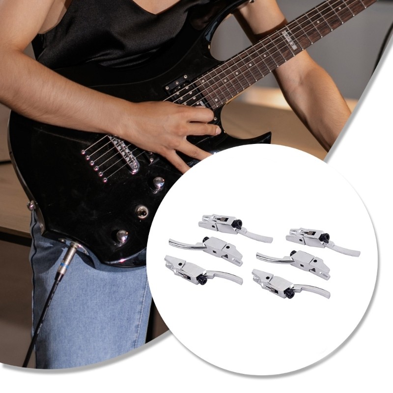 6Pcs Double Locking System Tremolo Bridge Saddles for Precise String Tuning