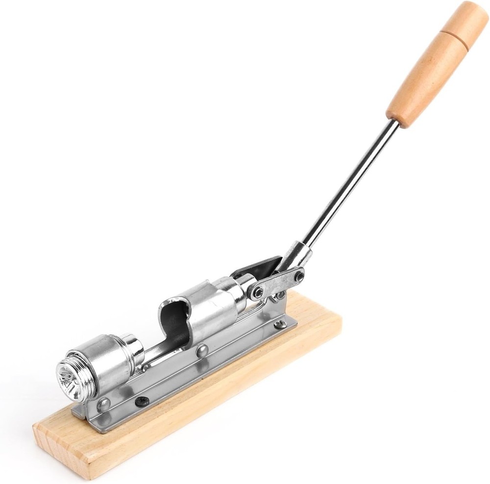 Heavy Duty Pecan & Walnut Cracker Tool with Stylish Wood Base - Great Gift Idea