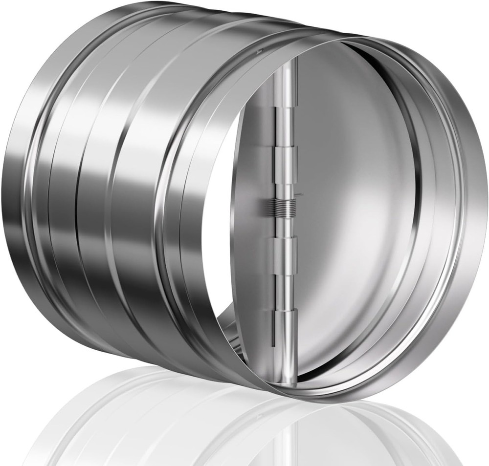 [Upgraded]4” Backdraft Damper One-Way Airflow Vent Duct Draft Blocker Galvanized