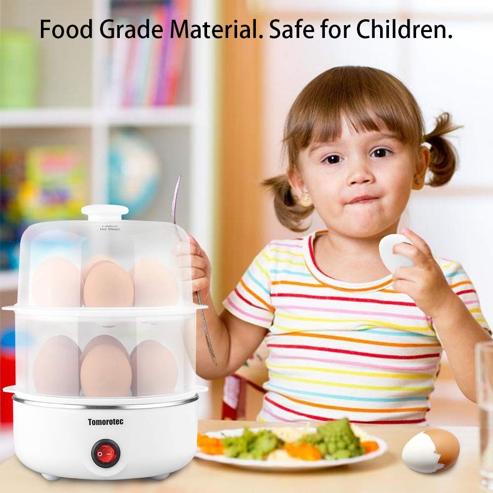 2-tier Egg Cooker Large 14 Eggs Capacity Electric Rapid Egg Maker, Auto Off