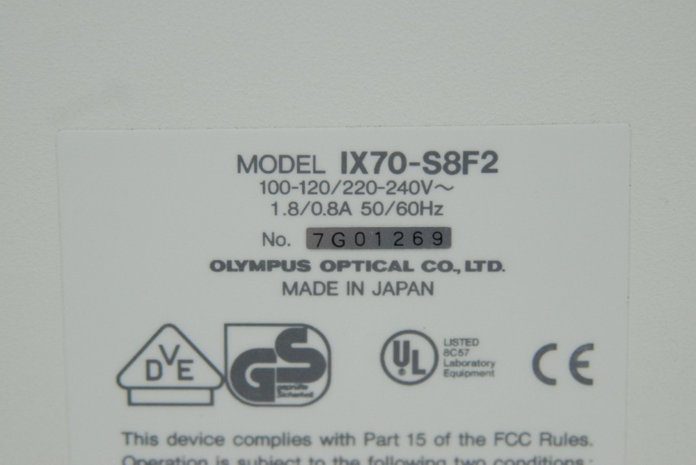 Olympus IX70 IX70-S8F2 Inverted Microscope Base - Working