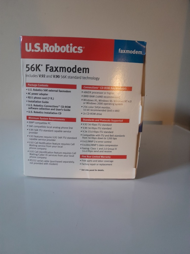 U.S. Robotics 56K Fax Modem Model No. 5686