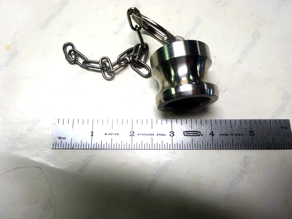 NEW DP  1" 316 SS CAMLOCK CAP  WITH CHAIN
