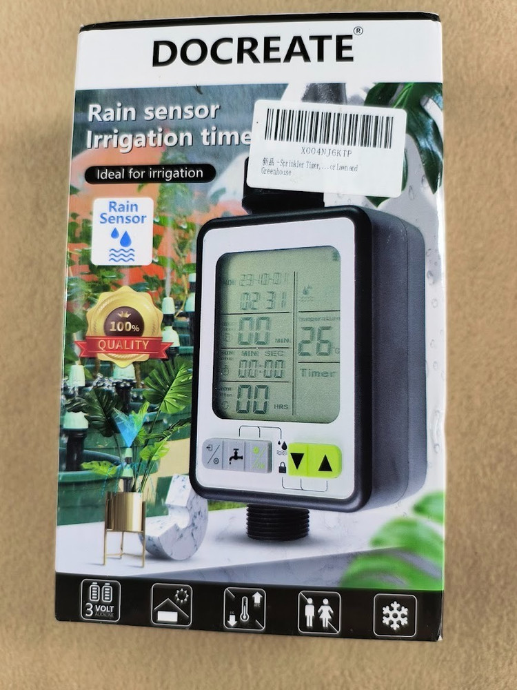 Docreate Rain Sensor Irrigation Timer, New In Box.