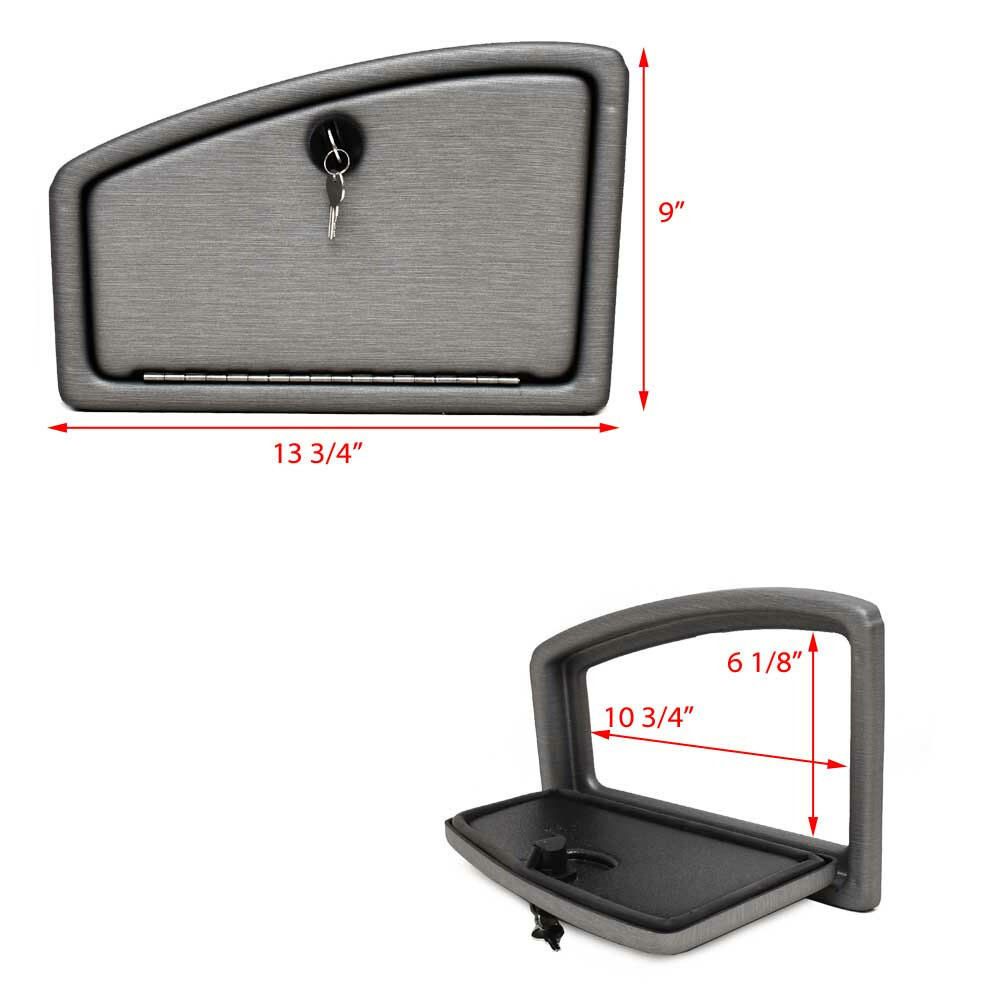 Ranger Boat Glove Box Panel 202080 | 212 LS Locking Gray Plastic