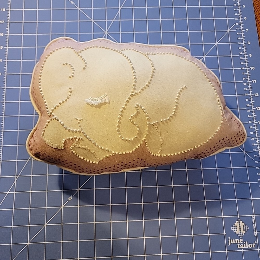 Cathy Needlecraft Candlewickery  Handmade Elephant Pillow Complete