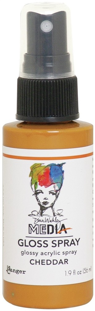 Dina Wakley Media Gloss Sprays 2oz-Cheddar