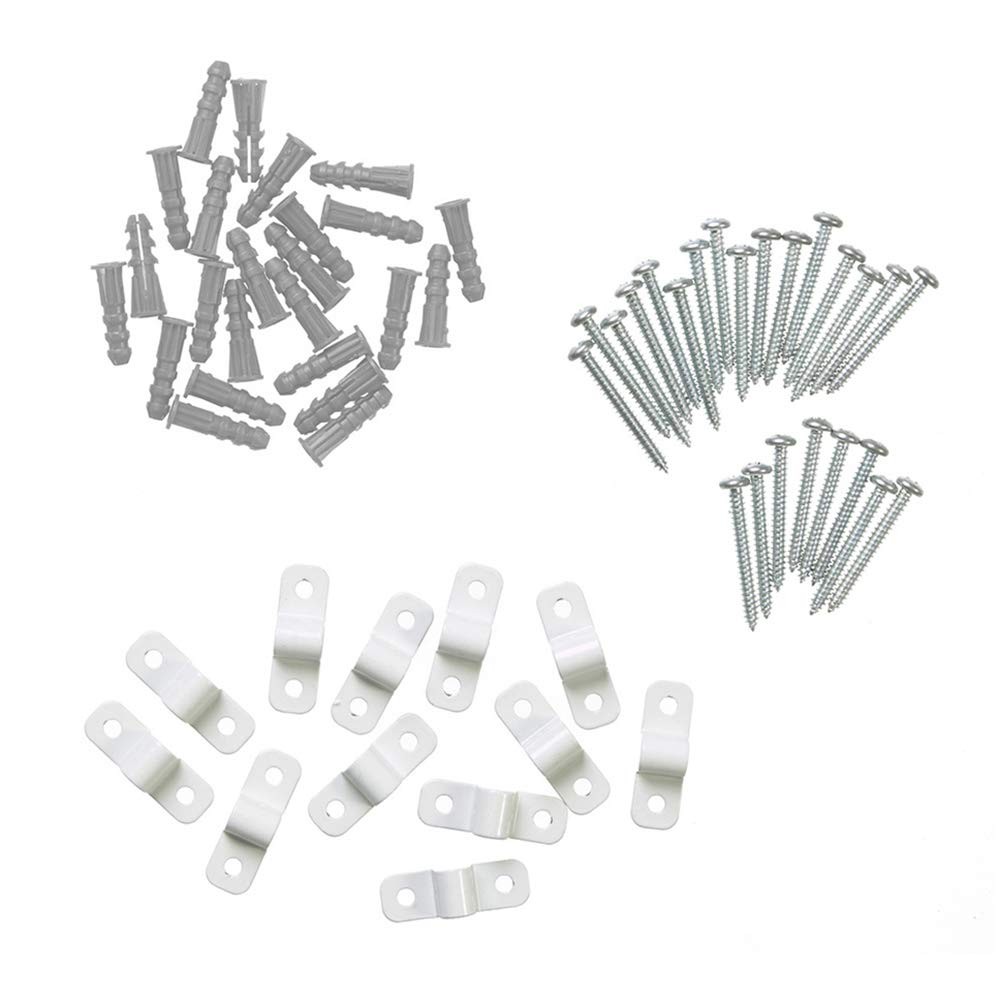 7561 Shelf Clips for Concrete Installation, 12-Pack , White
