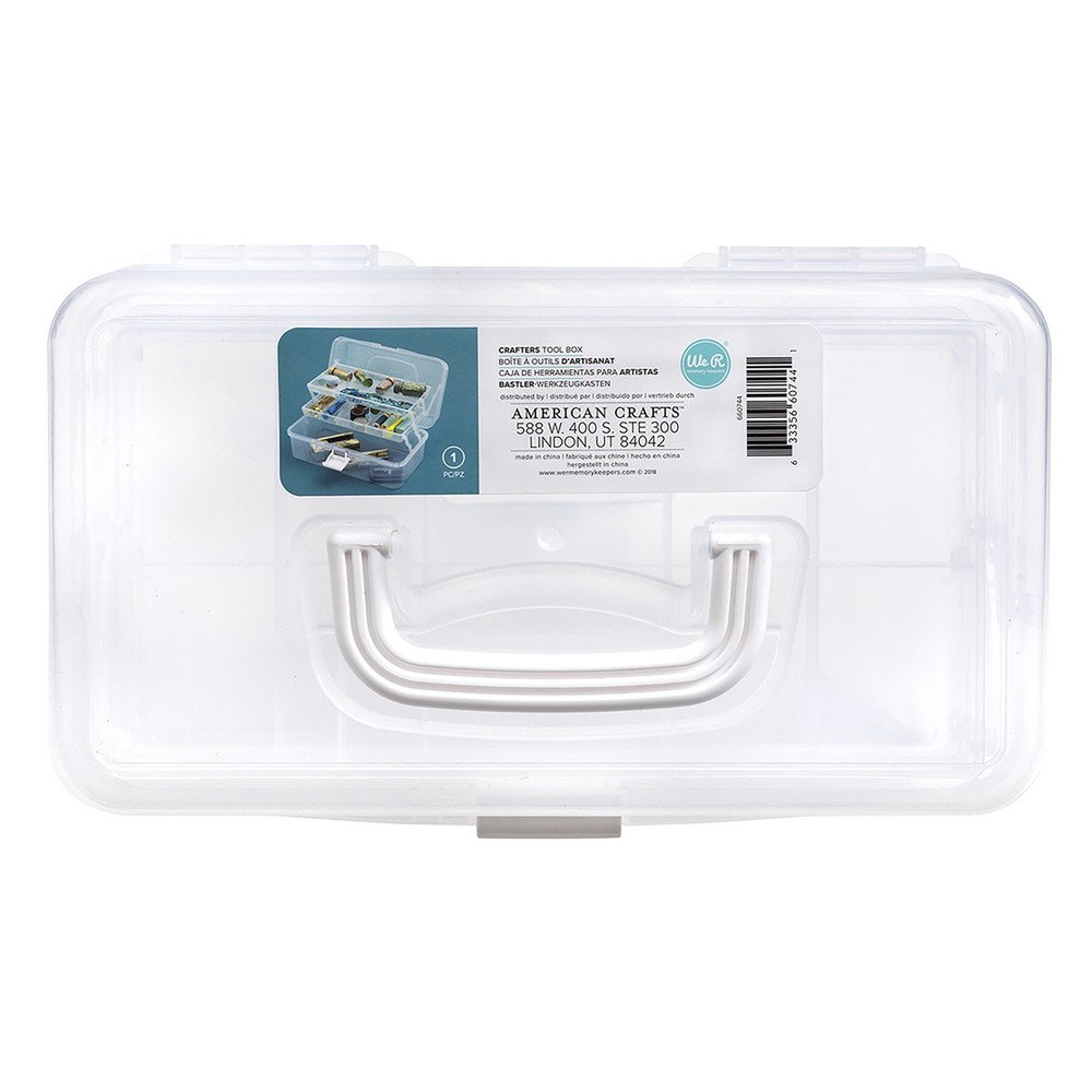 We R Craft Tool Box Translucent Plastic Storage-11.8"X6.7"X5.5" Case