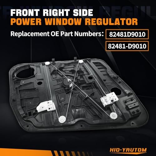 82481-D9010 Front Right Passenger Side Power Window Regulator with Panel