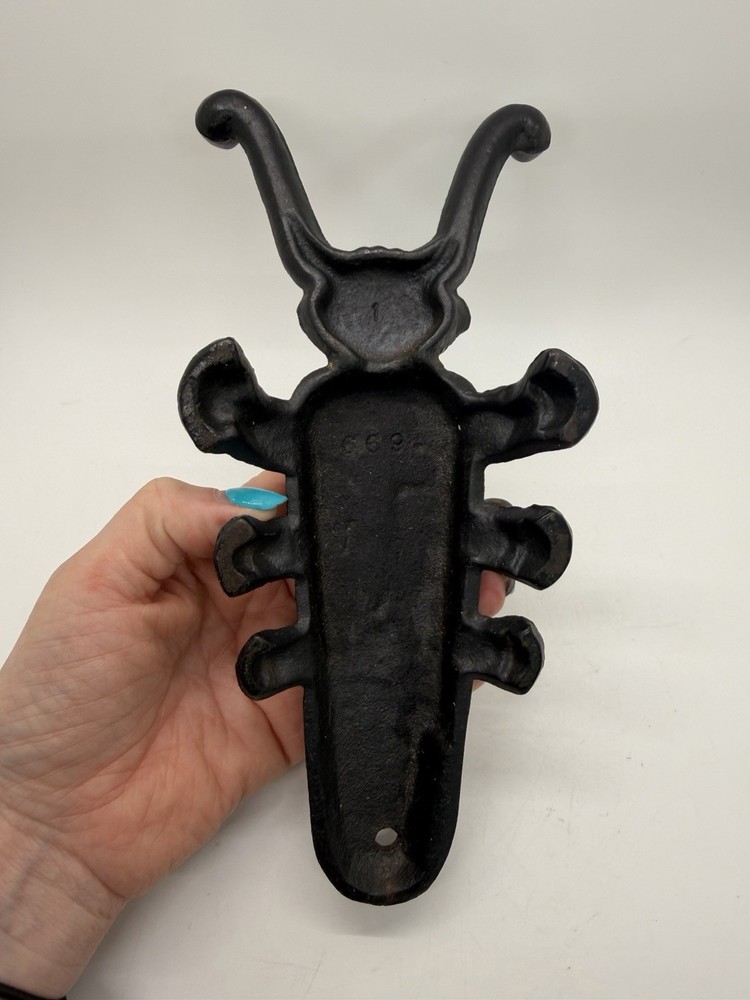 Vintage Cast Iron Beetle Bug Western Boot Jack Puller Tool #669