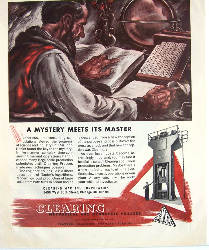 Clearing Presses "A mystery meets its master" print ad
