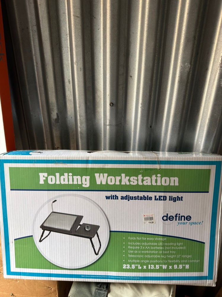 Space Folding Workstation with LED Light