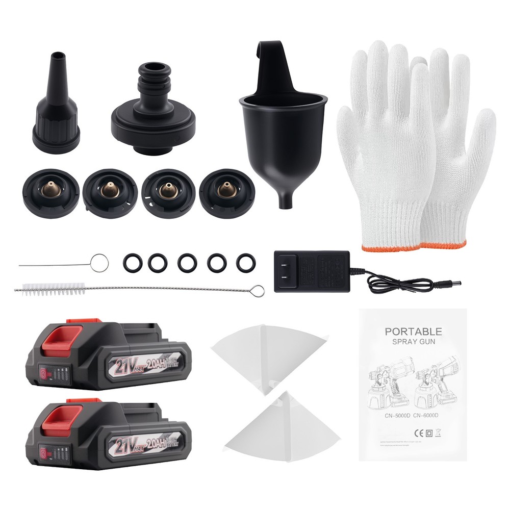 Handheld HVLP Electric Paint Sprayer 200W Gun Adjustable Pattern 4 Nozzles Tool
