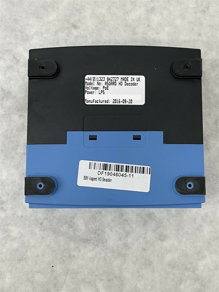 BBV ASGARD HD Decoder, Voltage PoE, Power LPS