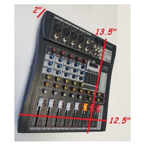 Audio2000s AMX7342 6-Ch.Audio Mixer w/USB Computer Interface, Bluetooth- MR