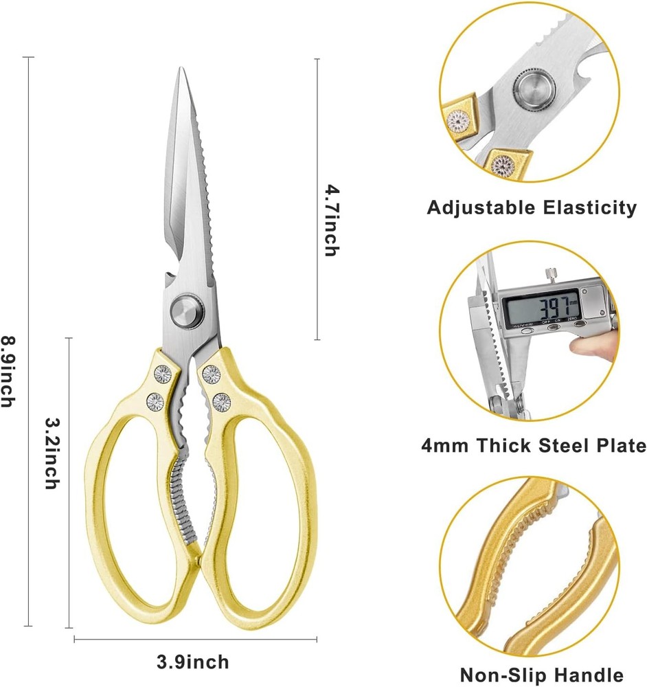 Kitchen Scissors, Heavy Duty Sharp Shears Dishwasher Safe, Kitchen Accessories