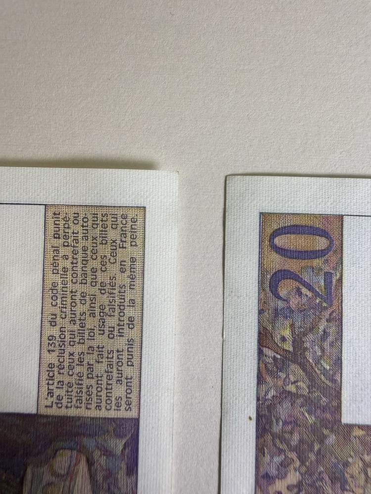 France 20 Francs 1983 Debussy 3 Consecutive UNC Notes