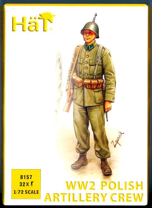 HaT Miniatures 1/72 WORLD WAR II POLISH ARTILLERY CREW Figure Set