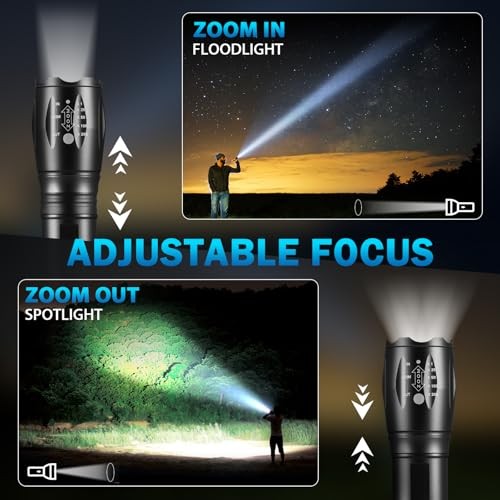 LED Flashlights High Lumens, 5Mode Tactical Flashlight for Home, Small 6Pack