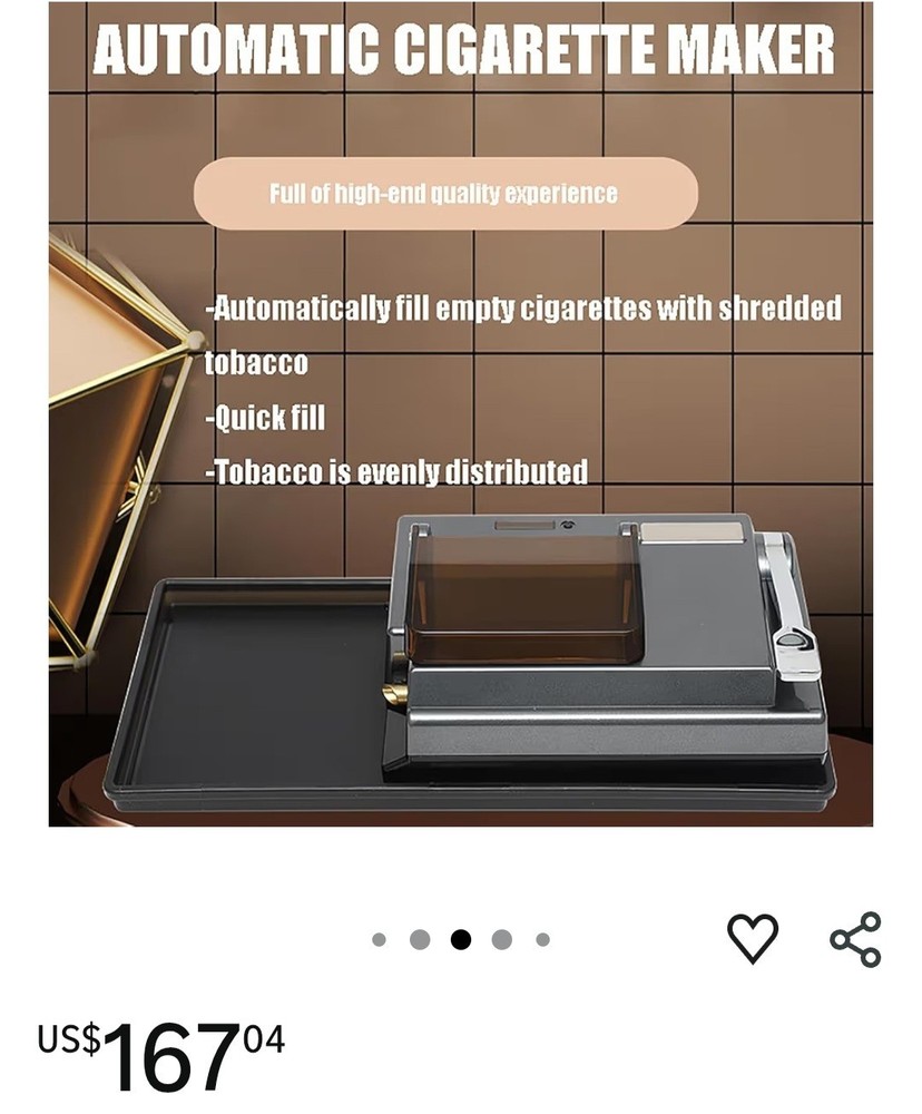 HK-2 Automatic Cigarette Rolling Machine with Counting Display & Accessories