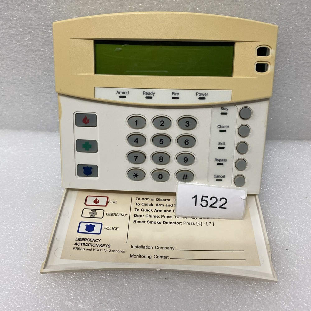 GE INTERLOGIX NX-148E LCD KEYPAD SECURITY ALARM ( Missing Up & Dow Button )
