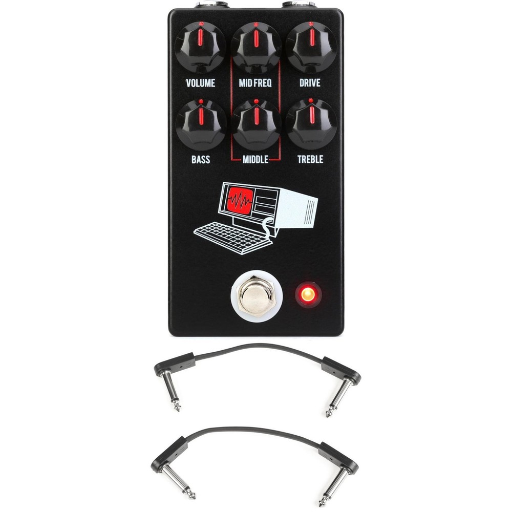 JHS Hard Drive Distortion Pedal with EBS Patch Cables - Black