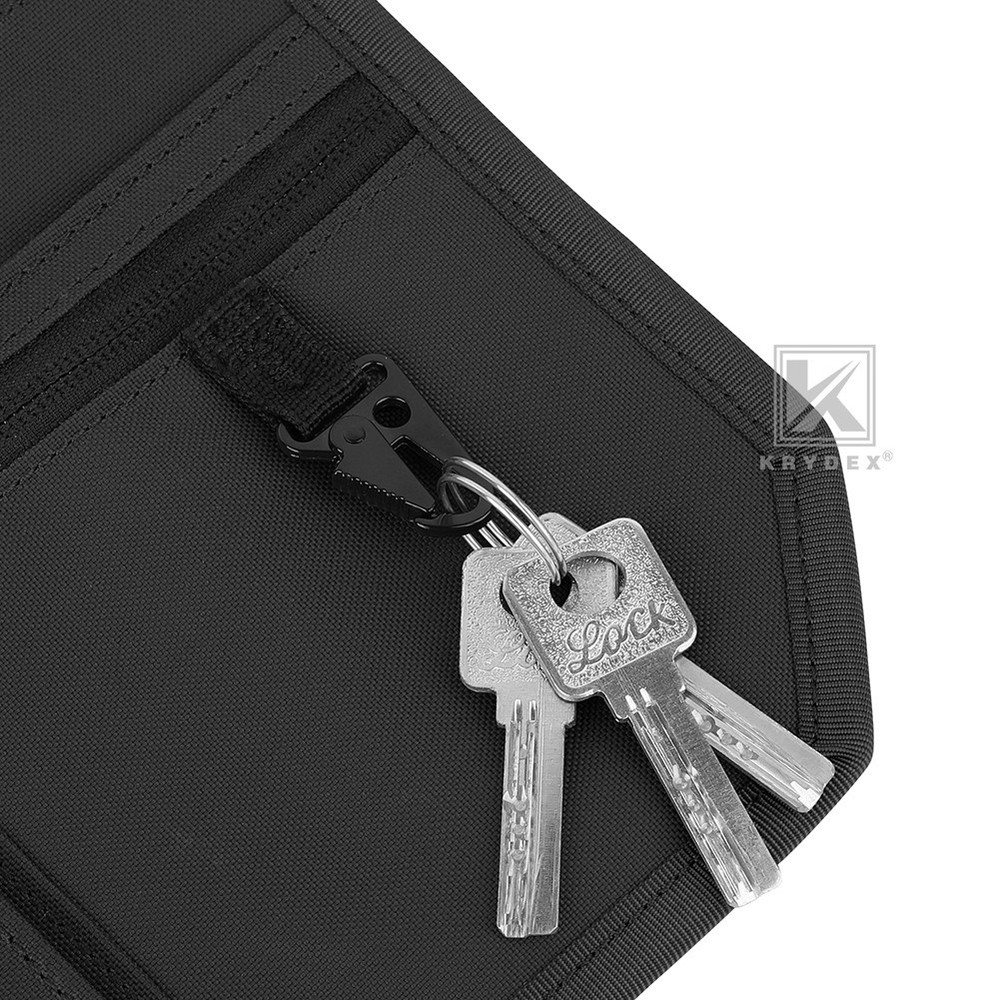 KRYDEX Tactical Organizer Panel Hook Backed Admin EDC Holder Lightweight Black