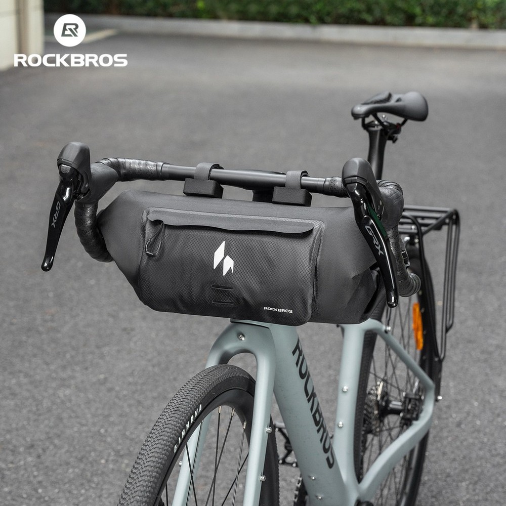 ROCKBROS Bicycle Handlebar Bag, Both Sides Open and Folded Closed,Waterproof 8L