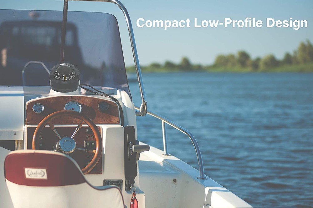 Ritchie Explorer Compass S-53 Traditional Black Surface Mount Boat Marine Light