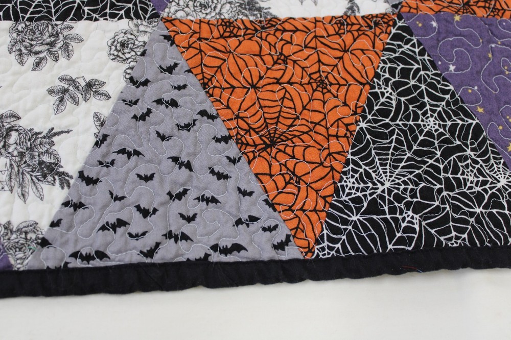 Finished Table Runner - Machine Quilted - Halloween - 12"x33"