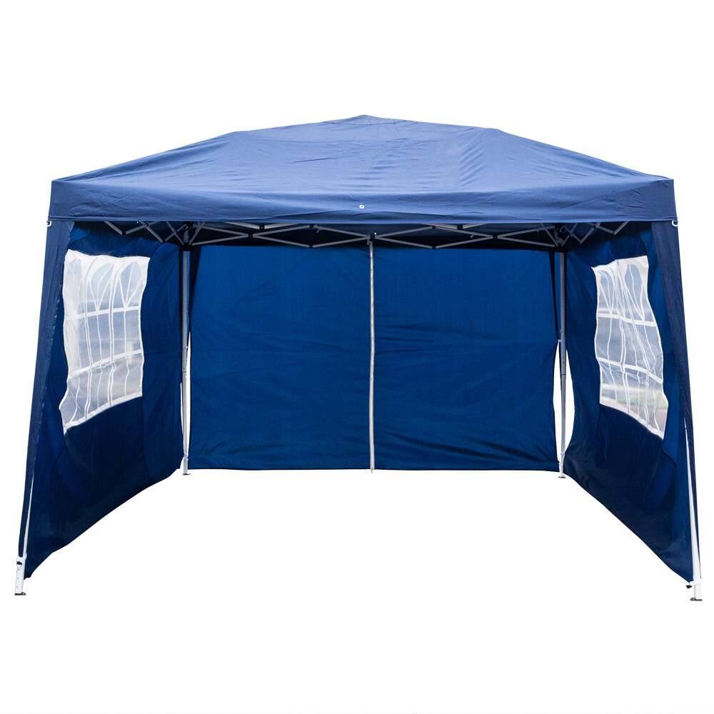 3 x3m Two Doors & Two Windows Practical Waterproof Right-Angle Folding Tent Blue