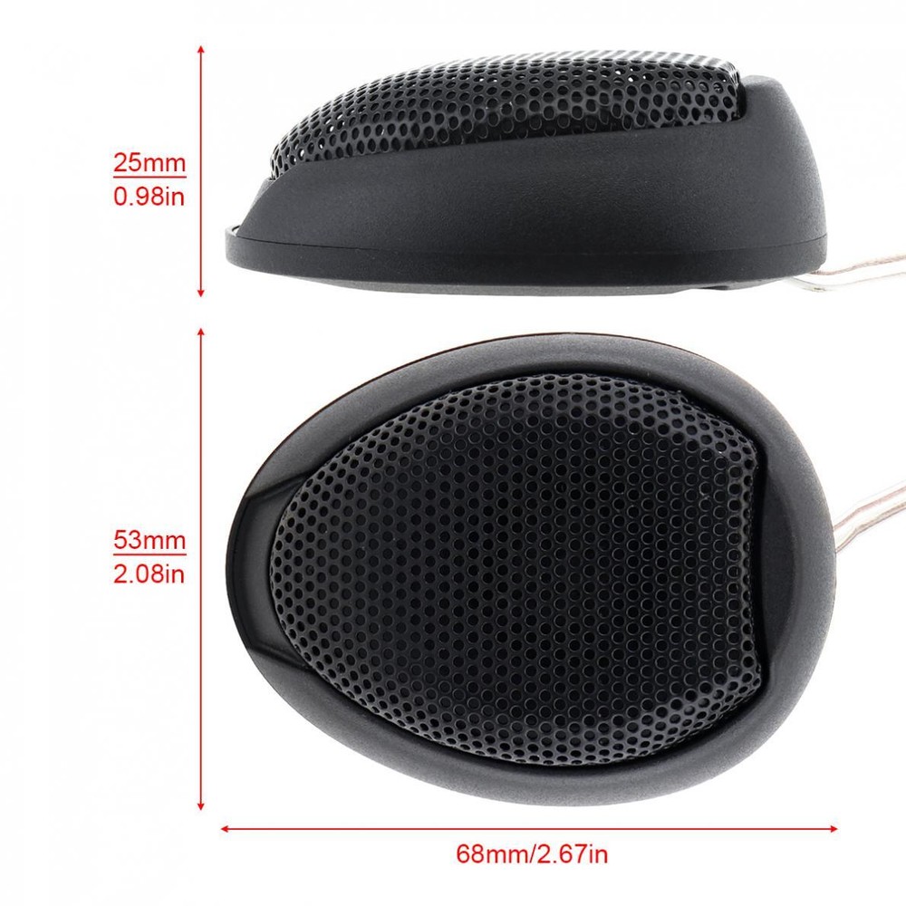 Universal 2pcs Dome Tweeters for Car Audio System for Flush or Surface Mount